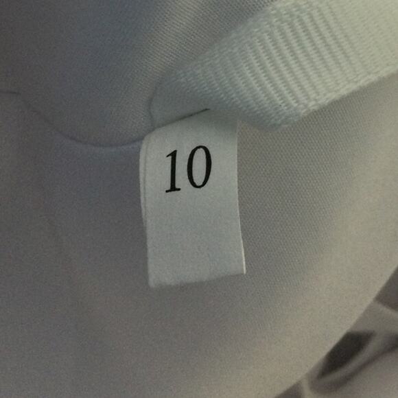 PARTY DRESS 10 L white lace up corset handkerchief knee length dress NEW B142 - Picture 7 of 7